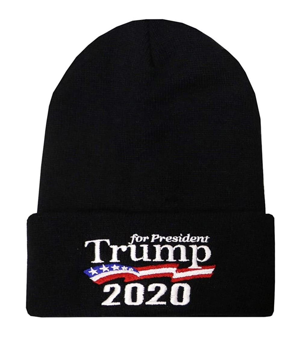 Skullies & Beanies Sk901 Trump Collection Ski Winter Beanie Hat - Multi Colors - Trump for President Black - CB18KL3DG7Q