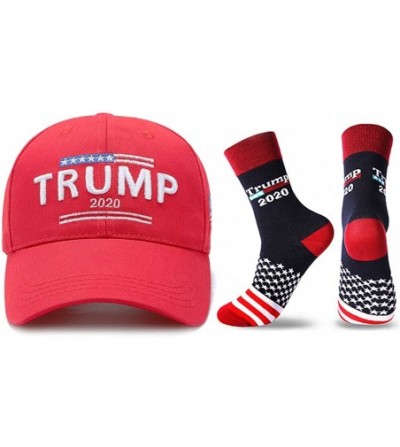 Baseball Caps Make America Great Again Hat with Trump Wristband Donald Trump Hat 2020 USA Cap Keep America Great - Red-d - C1...