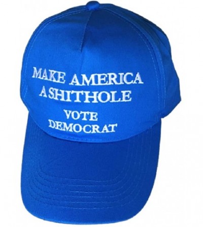 Baseball Caps Make America A Shithole Trump MAGA Adjustable Embroidered Blue Hat - CX18AURKAK3