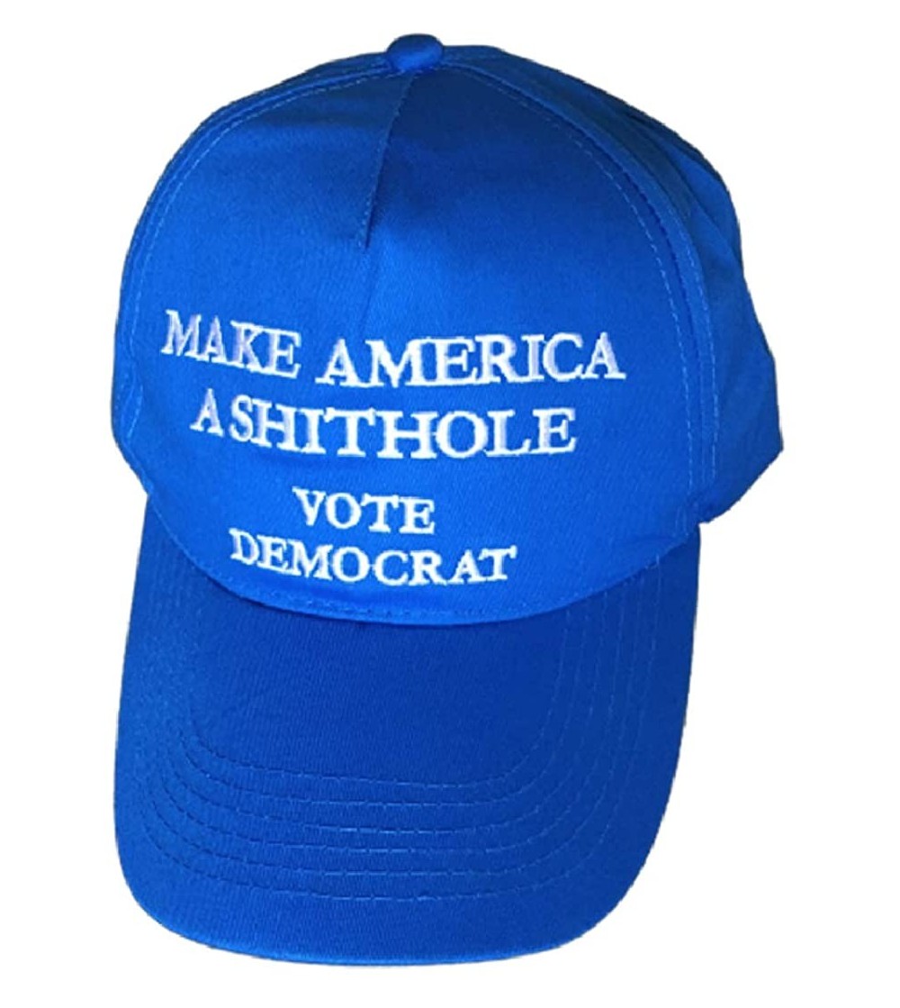 Baseball Caps Make America A Shithole Trump MAGA Adjustable Embroidered Blue Hat - CX18AURKAK3