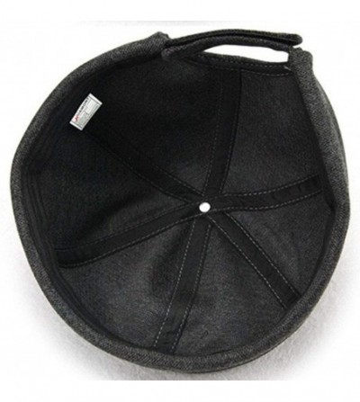 Skullies & Beanies Mens Solid Color Cotton Brimless Hat Foldable Harbour Docker Hat Rolled Cuff Sailor Skull Cap - Darkgrey -...
