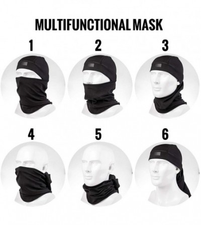 Balaclavas Ski Mask - Balaclava face Mask Wind Water Resistant for Cold Weather - Black - C918ZX94L35