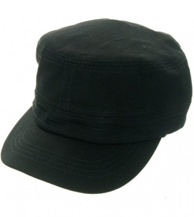 Baseball Caps Womens's Trendy Military Cadet Hat - Black - C711MEF6CNF