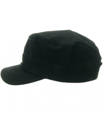 Baseball Caps Womens's Trendy Military Cadet Hat - Black - C711MEF6CNF