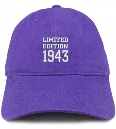 Baseball Caps Limited Edition 1943 Embroidered Birthday Gift Brushed Cotton Cap - Purple - CU18DDMT4WA