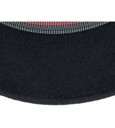 Fedoras Belfry Gangster 100% Wool Stain Resistant Crushable Dress Fedora in Black Grey Navy Brown Pecan - Black/Stripe - CO18...