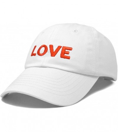 Skullies & Beanies Custom Embroidered Hats Dad Caps Love Stitched Logo Hat - White - CJ180LXC7M2