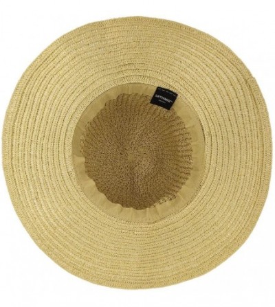 Sun Hats Womens Summer Straw Hat Manual Shell String Ladies Beach Sun Hat Floppy Wide Brim Hat - Beige - CW12EOCQN9X