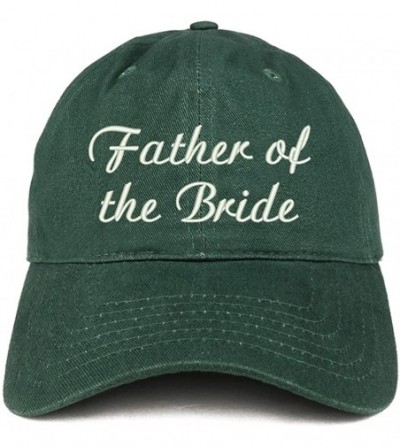 Baseball Caps Father of The Bride Embroidered Wedding Party Brushed Cotton Cap - Hunter - CU18CSCLWDI