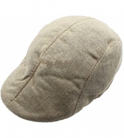 Skullies & Beanies Cotton Male Ladies Casual Newsboy Caps Berets - Khaki - CF1872N3MKZ