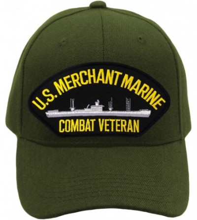 Baseball Caps US Merchant Marine - Combat Veteran Hat/Ballcap Adjustable One Size Fits Most - Olive Green - CR18OR2SRSM