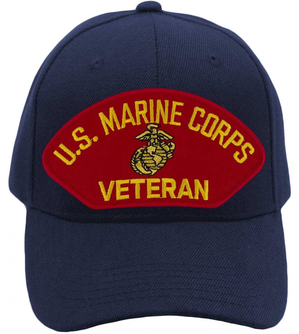 Baseball Caps US Marine Corps Veteran Hat/Ballcap Adjustable One Size Fits Most - Navy Blue - CI18QYHWAG7