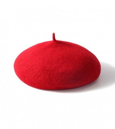 Berets England Versatile Beret- Children Painter Beret-Outdoor Warm Hat Beret- Red - Red - CX18NG7MEHL