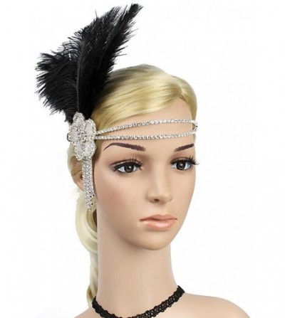 Headbands Headband Rhinestone Hairband Hollywood Headpiece - Black - CY18QNO2Z3U