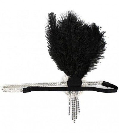 Headbands Headband Rhinestone Hairband Hollywood Headpiece - Black - CY18QNO2Z3U