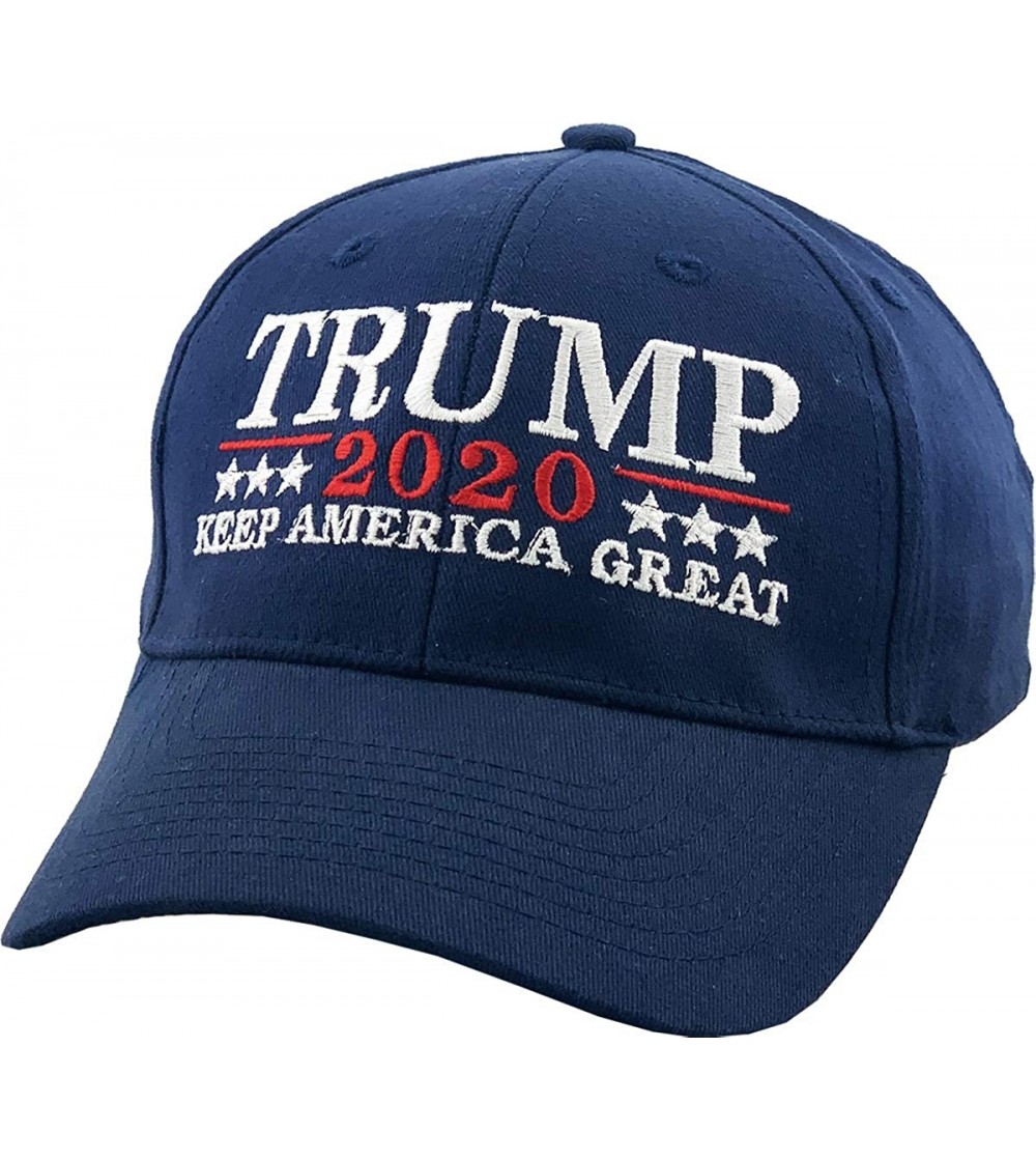 Baseball Caps Make America Great Again Our President Donald Trump Slogan with USA Flag Cap Adjustable Baseball Hat Red - C719...