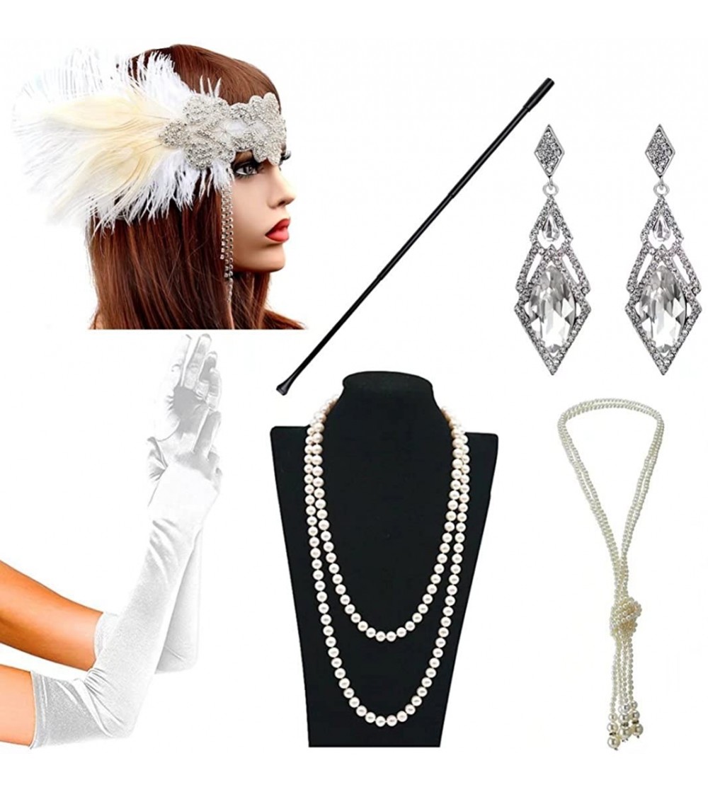 Headbands 1920s Accessories Themed Costume Mardi Gras Party Prop additions to Flapper Dress - O - CS188N2RMYI