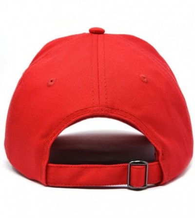 Baseball Caps Ghost Embroidery Dad Hat Baseball Cap Cute Halloween - Red - CB18YQEXLNO