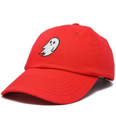 Baseball Caps Ghost Embroidery Dad Hat Baseball Cap Cute Halloween - Red - CB18YQEXLNO