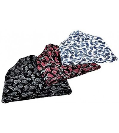 Skullies & Beanies Women's Baggy Slouchy Beanie Chemo Cap for Cancer Patients - 3 Pack White & Black & Red - C6195TC8D7L