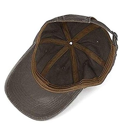 Baseball Caps Custom 100% Cotton Ball Hat Vintage Baseball Cap Classic Unisex Cowboy Hat Adjustable - A-coffee - CB18UUCCLRI