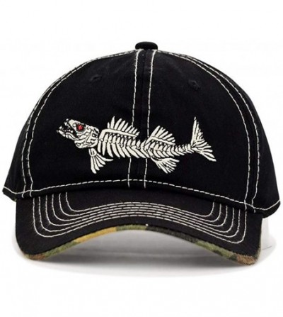Baseball Caps Outdoors Mountains Fishing Embroidery Baseball-Cap Trucker-Hat - Black - CK18L3WGDKC