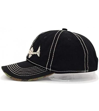 Baseball Caps Outdoors Mountains Fishing Embroidery Baseball-Cap Trucker-Hat - Black - CK18L3WGDKC