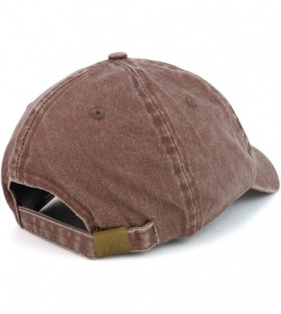 Baseball Caps World's Best Grandpa Embroidered Pigment Dyed Low Profile Cotton Cap - Chocolate - CV18SRXE026
