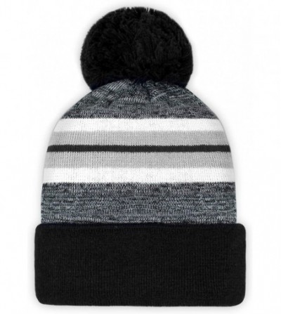 Skullies & Beanies New Pom Pom Beanies Winter Knit Hats - Black - CF18L7UM7RY