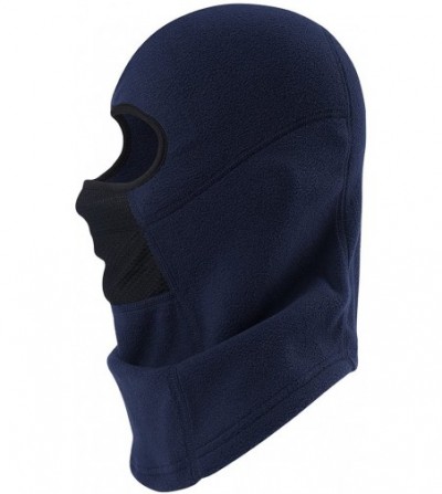 Skullies & Beanies Balaclave Fleece Windproof Ski Mask Face Mask Tactical Hood Neck Warmer - Cationic Fleece-navy - CB189YS0I0I
