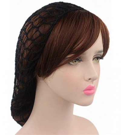 Skullies & Beanies Women Soft Rayon Snood Hat Hair Net Crocheted Hair Net Cap Mix Colors Dropshipping - Fw-12-beige - CY18RYW...