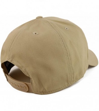 Baseball Caps XXL Oversize High Crown Adjustable Plain Solid Baseball Cap - Khaki - C618W7AYAIW