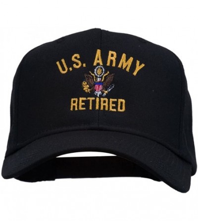 Baseball Caps US Army Retired Military Embroidered Cap - Black - CB11TX705HV