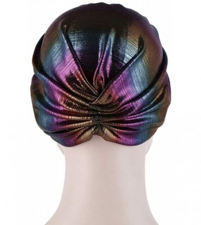 Skullies & Beanies Womens Muslim Floral Elastic Scarf Hat Stretch Turban Head Scarves Headwear Cancer Chemo - Multicolor-1 - ...