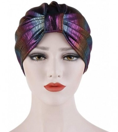 Skullies & Beanies Womens Muslim Floral Elastic Scarf Hat Stretch Turban Head Scarves Headwear Cancer Chemo - Multicolor-1 - ...