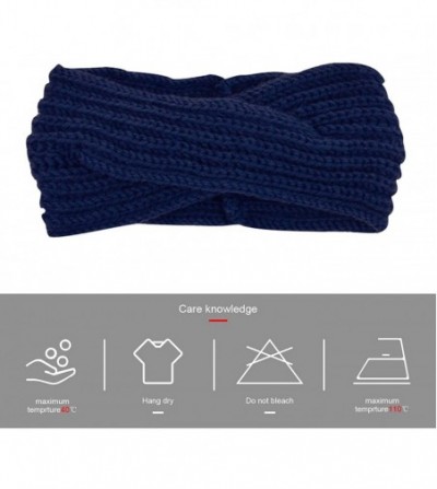 Headbands 6 Pack Crochet Turban Headband for Women Warm Bulky Crocheted Headwrap - Zr 6 Pack Crochet B - CF18LNAOAZO