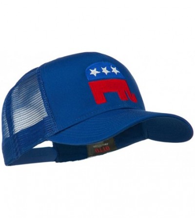Baseball Caps Republican Elephant USA Embroidered Mesh Back Cap - Royal - CP11ND59DY5