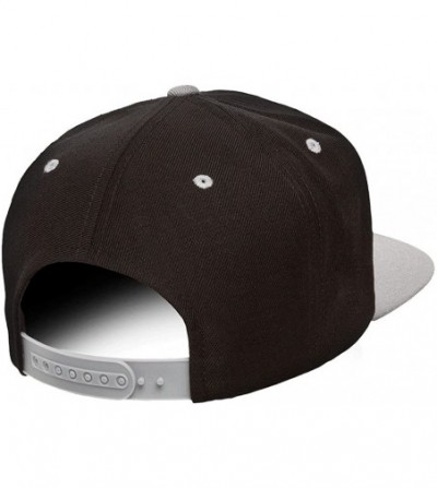 Baseball Caps Classic Wool Snapback with Green Undervisor Yupoong 6089 M/T - Black/Silver - CE12LC2K2HH
