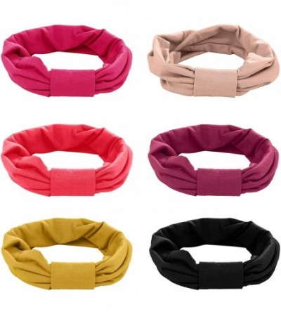 Headbands 6 Pcs Multi-Style Headbands for Women Fitness Sports Running Workout Wide Stretchy Hair Wrap for Yoga & More - CB18...