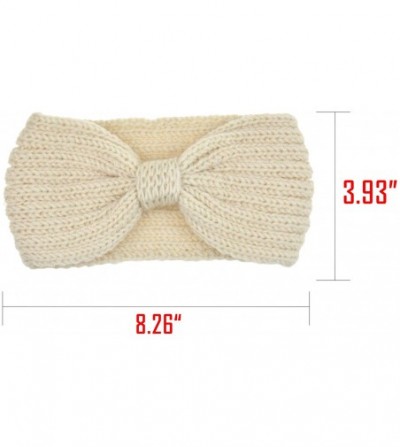 Cold Weather Headbands Crochet Turban Headband for Women Warm Bulky Crocheted Headwrap - Zb 4 Pack Crochet Knot - CI18KOW7Y6G