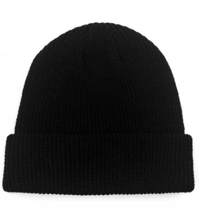 Skullies & Beanies Warm Daily Slouchy Beanie Hat Knit Cap for Men and Women - Black - CH187Y438WT