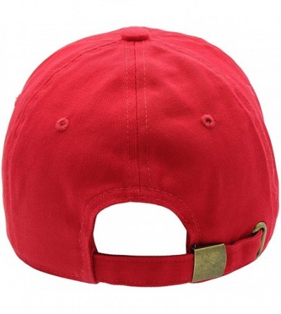 Baseball Caps Baseball Cap for Men Women - 100% Cotton Classic Dad Hat - Red - CK18EE5NNRR