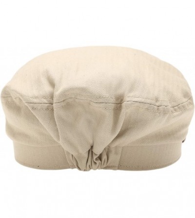 Newsboy Caps Women's 100% Cotton Mariner Style Greek Fisherman's Sailor Newsboy Hats with Comfort Elastic Back - Stone-black ...