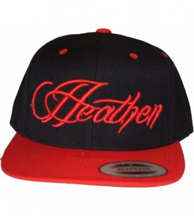 Baseball Caps Script Fitted Hat - Red/Black/Red - CB187NGNHO2
