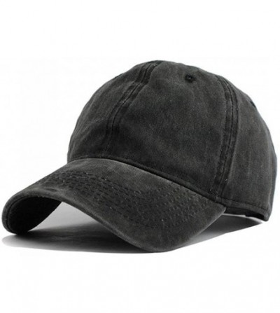 Baseball Caps Unisex Baseball Cap Cotton Denim Hat Bowling Ball Striking Bowling Pin Adjustable Snapback Sun Hat - Black - CI...