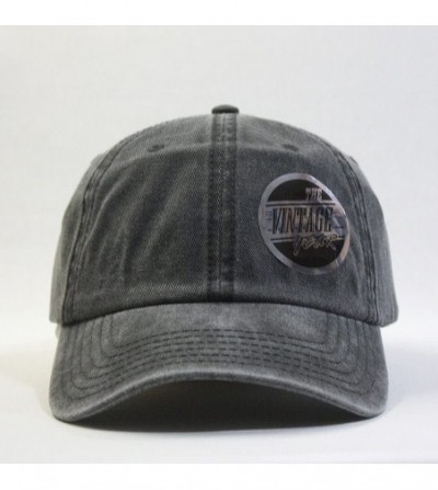 Baseball Caps Vintage Washed Cotton Adjustable Dad Hat Baseball Cap - Charcoal Gray B - CB12MRX2B29