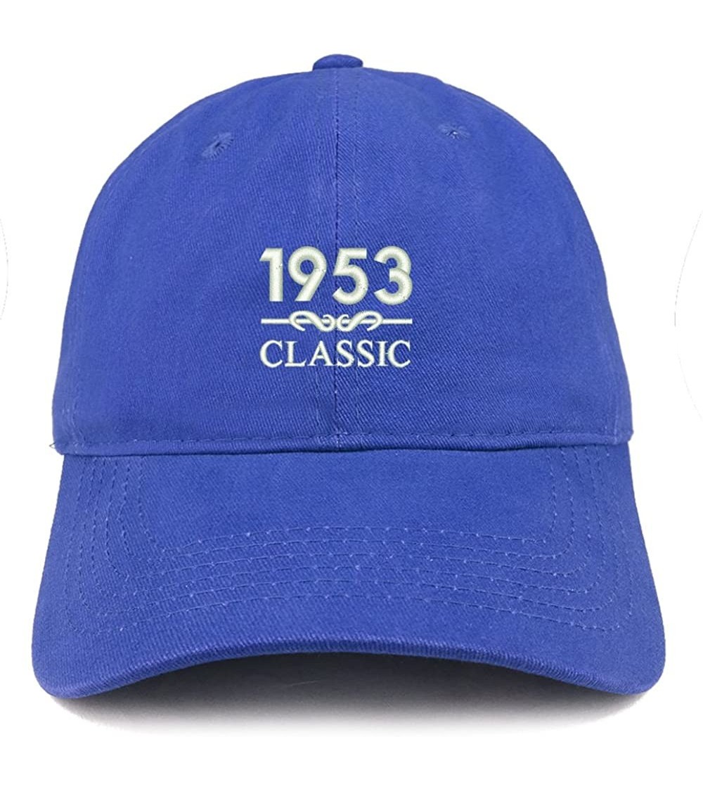 Baseball Caps Classic 1953 Embroidered Retro Soft Cotton Baseball Cap - Royal - CJ18COC4K2G