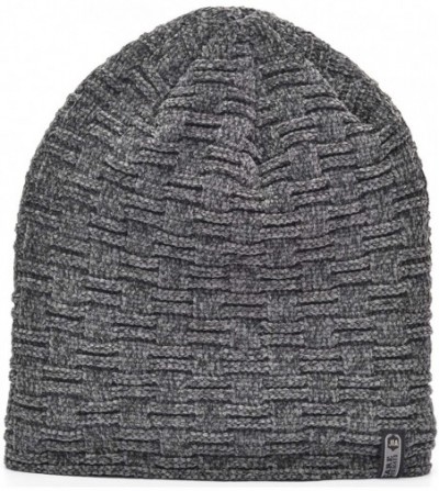 Skullies & Beanies Oversized Unisex Fleece Lined Slouchy Beanie Soft Thick Warm Winter Knitted Beanie Ski Hat - CQ18YHSUAO9