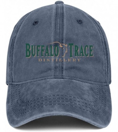 Baseball Caps Unisex Adjustable Buffalo-Trace-Whiskey-Logo-Symbol-Baseball Cap Cotton Flat Hat - Blue-60 - CV18U5A4W3S