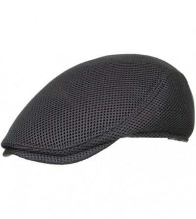 Newsboy Caps Beret Cap Men's Breathable Master Hat Classic Flat Mesh Newsboy Collection Hat - Black - CO18W7HHG6S